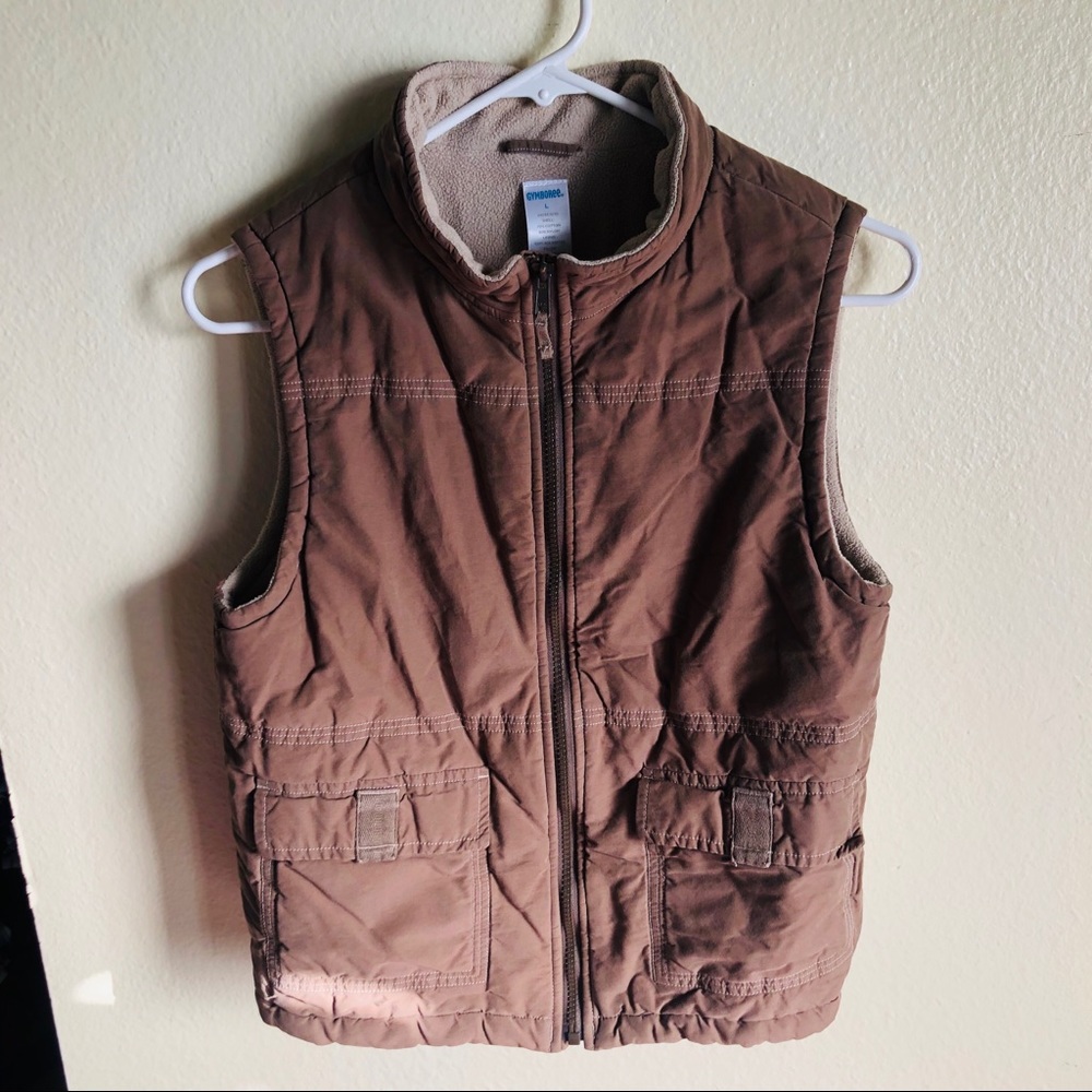 Gymboree Boys Brown Puffy Vest Size Kids L